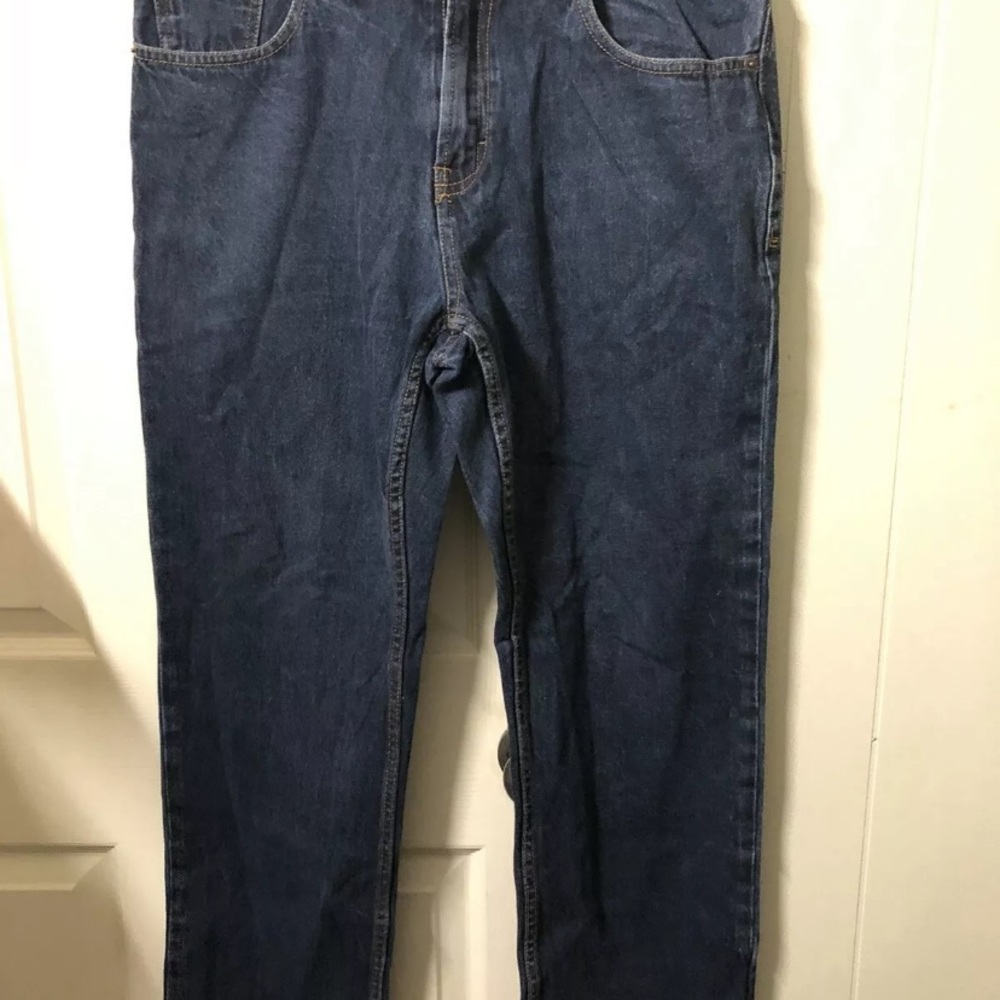 French Connection FCUK Straight Dark Wash Jeans tag Men’s size 34W x 30L
